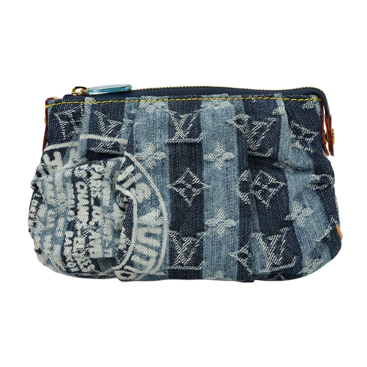 【渋谷並木橋店】LOUIS VUITTON ルイ・ヴィトン ポーチ トゥルースレイエ ネイビー モノグラムデニム ゴールド金具 M95335 新品未使用