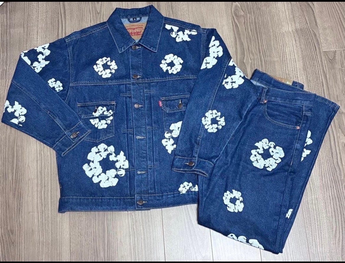 Denim Tears × Levi’s コットンリース セットアップ デニムジャケット デニムパンツ