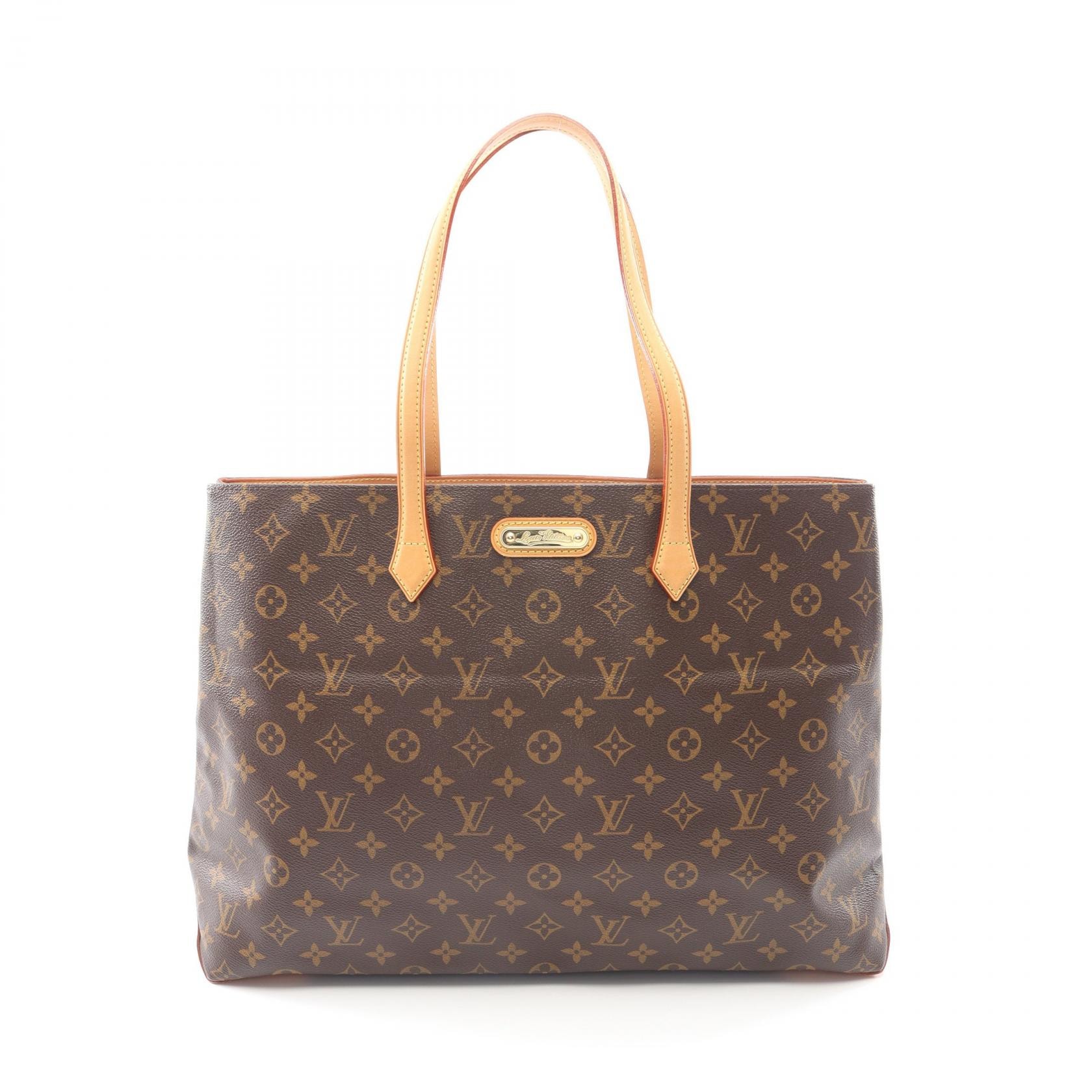 ルイ・ヴィトン LOUIS VUITTON ウィルシャーGM トートバッグ バッグ PVCコーティングキャンバス レザー モノグラム レディース ブラウン系 M45645 【中古】
