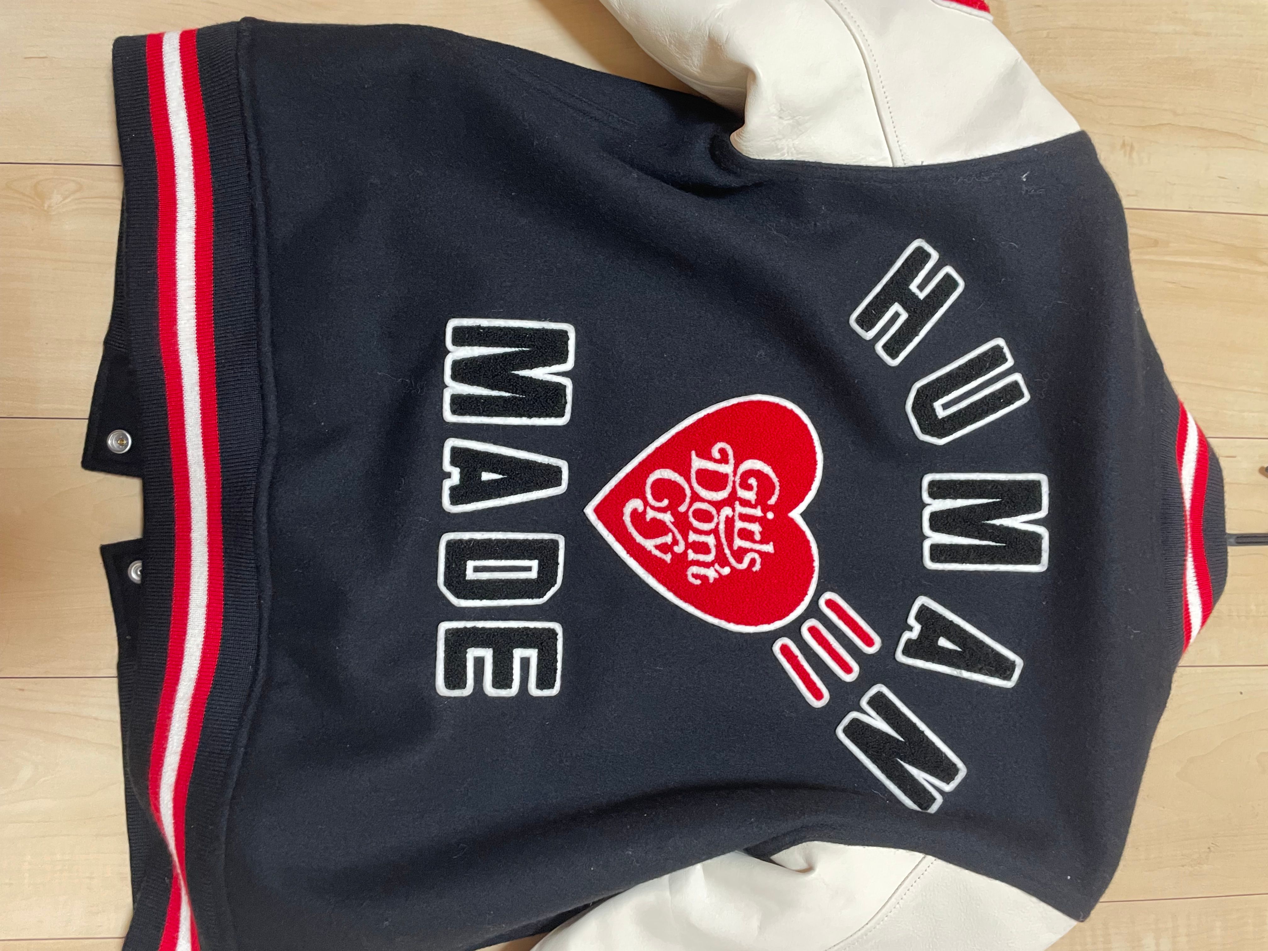 HUMAN MADE x Girls Don't Cry Varsity Jacket "Black/White"