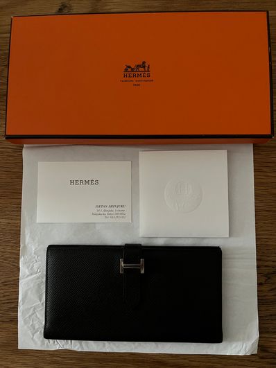 Hermes Bearn Soufflet Epsom "Noir/Silver"