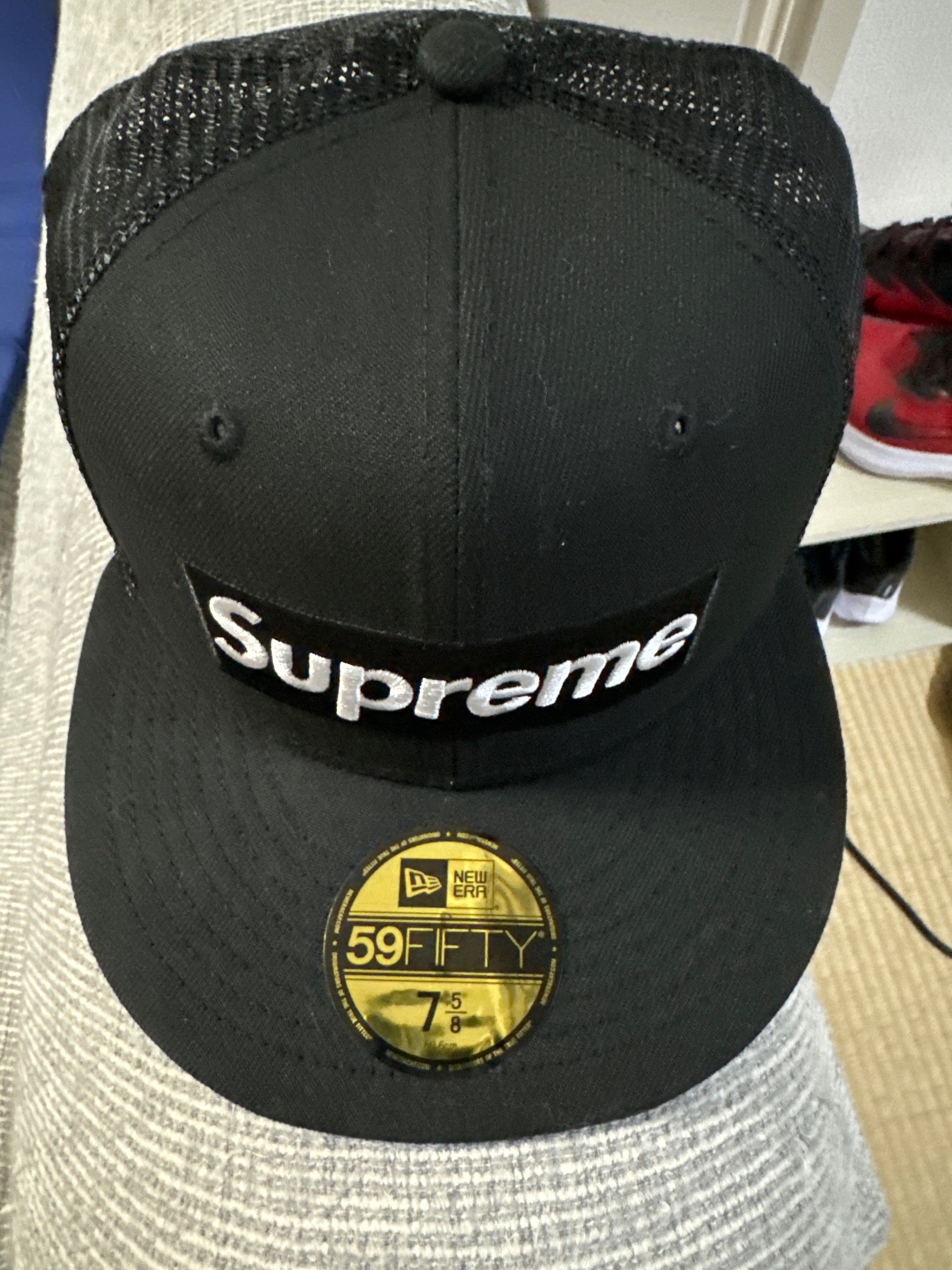 Supreme Box Logo Mesh Back New Era "Black" (24SS)