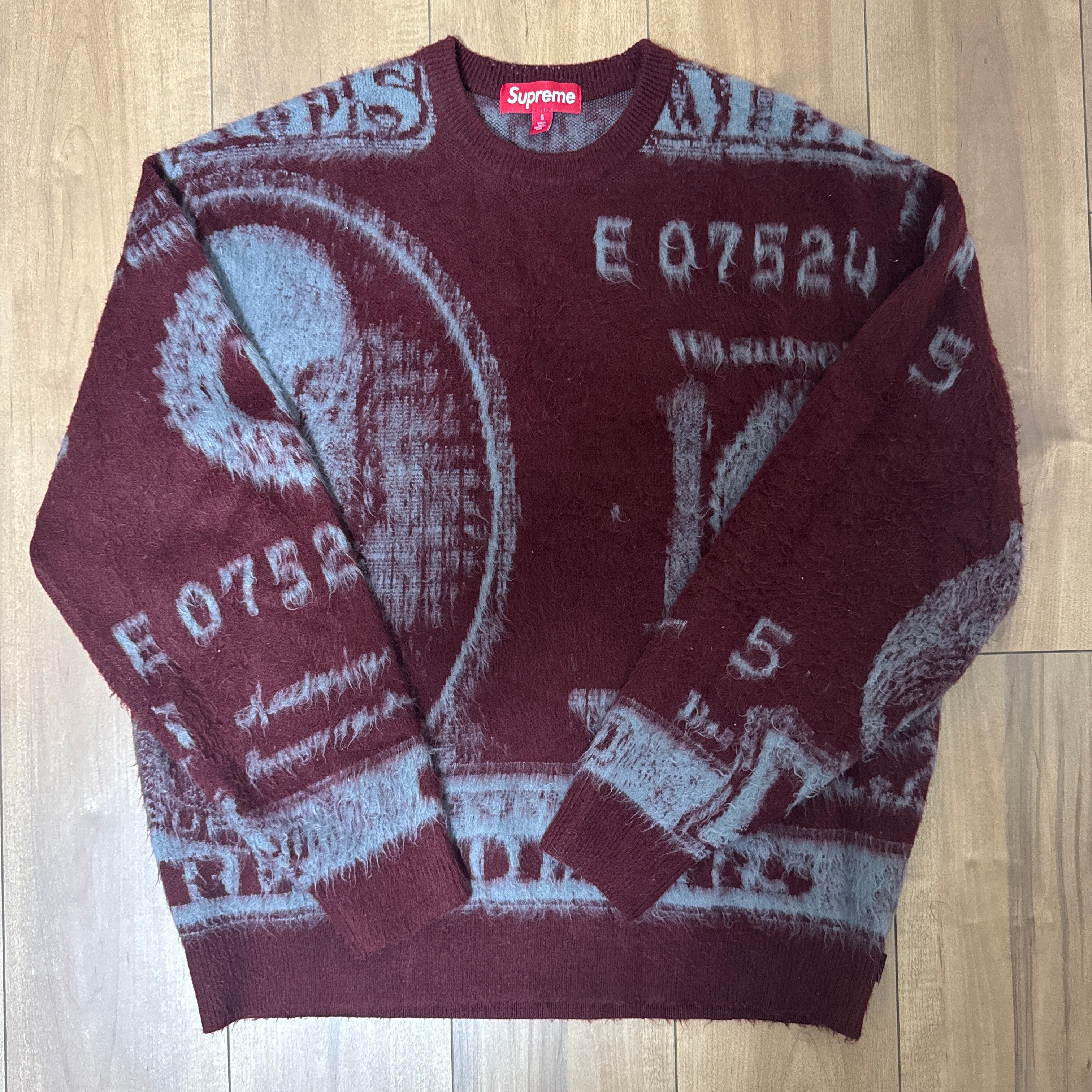 Supreme Money Sweater "Burgundy"