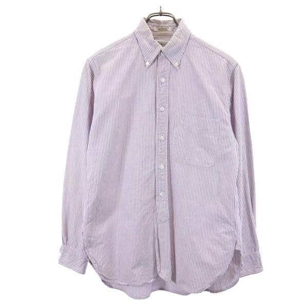 ENGINEERED GARMENTS エンジニアドガーメンツ USA製 ストライプ 長袖 ボタンダウンシャツ XS パープル系