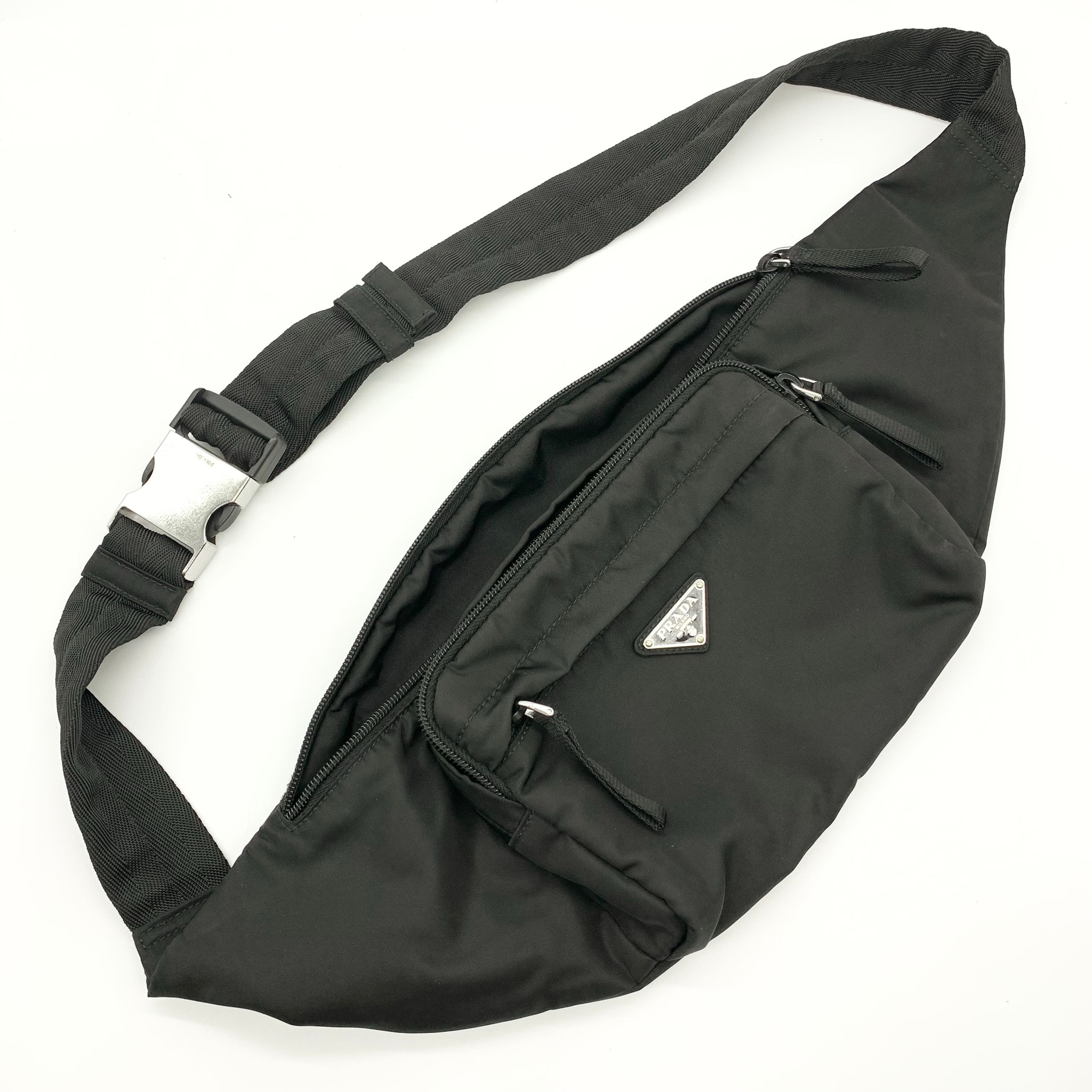PRADA Nylon Shoulder Bag "Black"