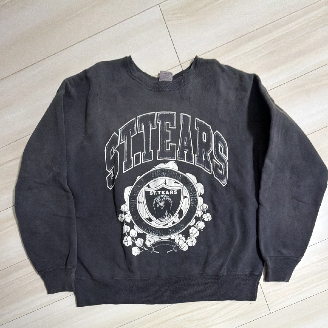 セントマイケル x デニムティアーズ CRWスウェット/ST ティアーズ "グレー"