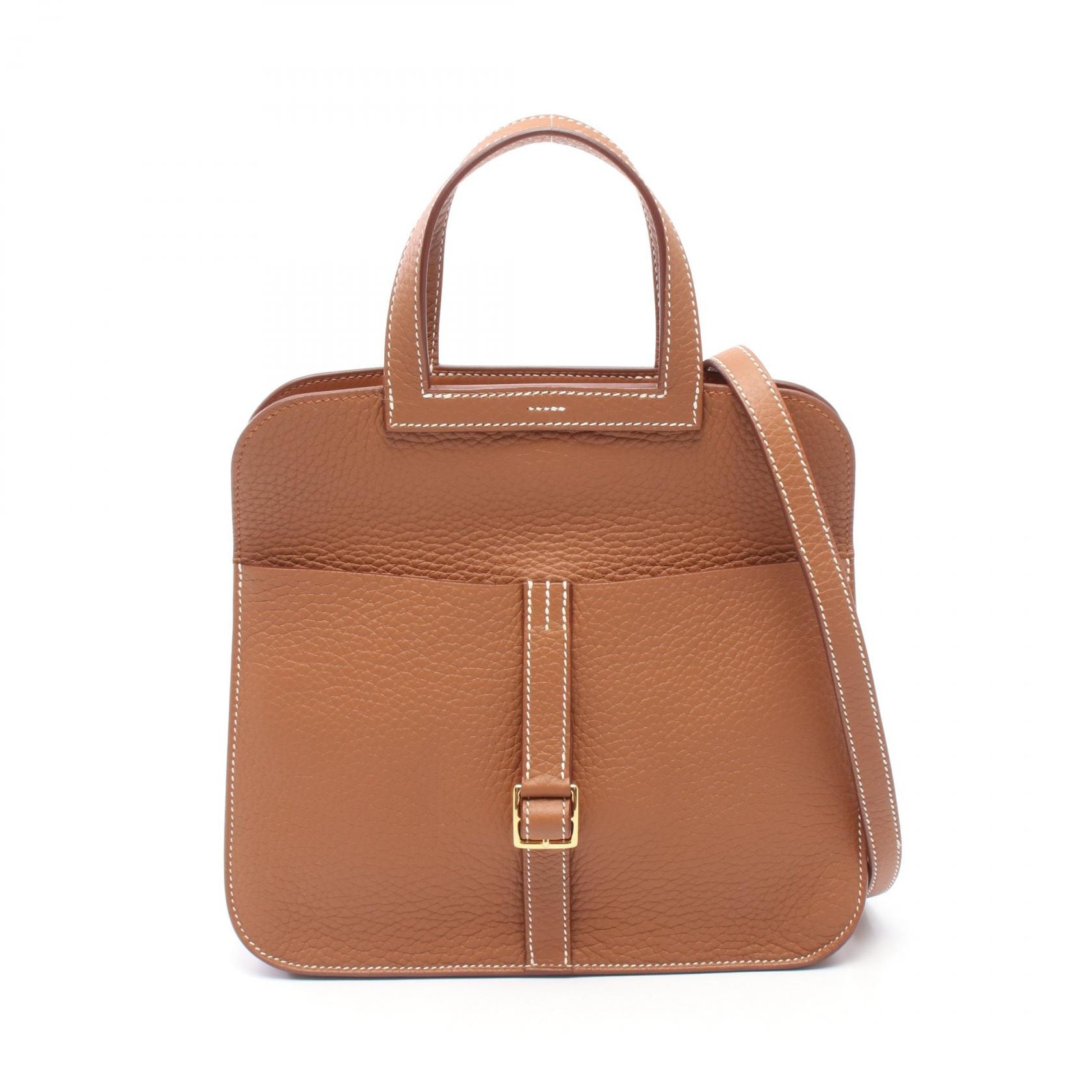 エルメス HERMES アルザン25 ハンドバッグ バッグ レザー トリヨンクレマンス トリヨンクレマンス ゴールド W刻印(2024年製造) レディース ブラウン系 082027CC 【中古】