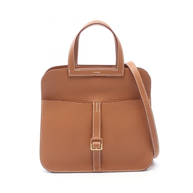 エルメス HERMES アルザン25 ハンドバッグ バッグ レザー トリヨンクレマンス トリヨンクレマンス ゴールド W刻印(2024年製造) レディース ブラウン系 082027CC 【中古】