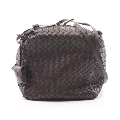 ボッテガヴェネタ BOTTEGA VENETA イントレチャート ショルダーバッグ バッグ レザー レディース ブラウン系 【中古】