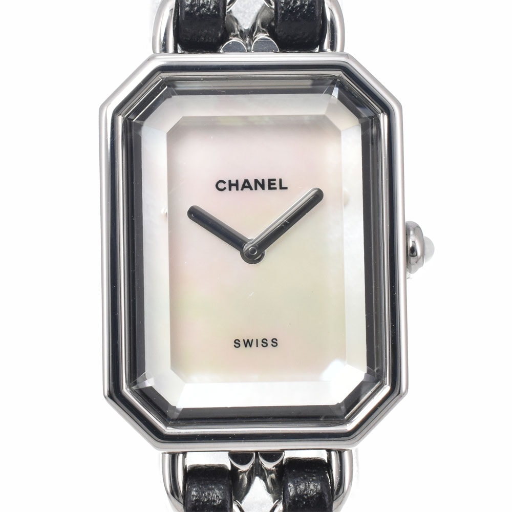 シャネル CHANEL H1639 プルミエール L ホワイトシェル クォーツ レディース 美品 腕時計 H#150118