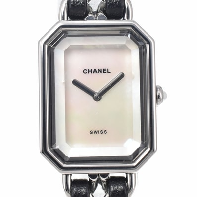シャネル CHANEL H1639 プルミエール L ホワイトシェル クォーツ レディース 美品 腕時計 H#150118