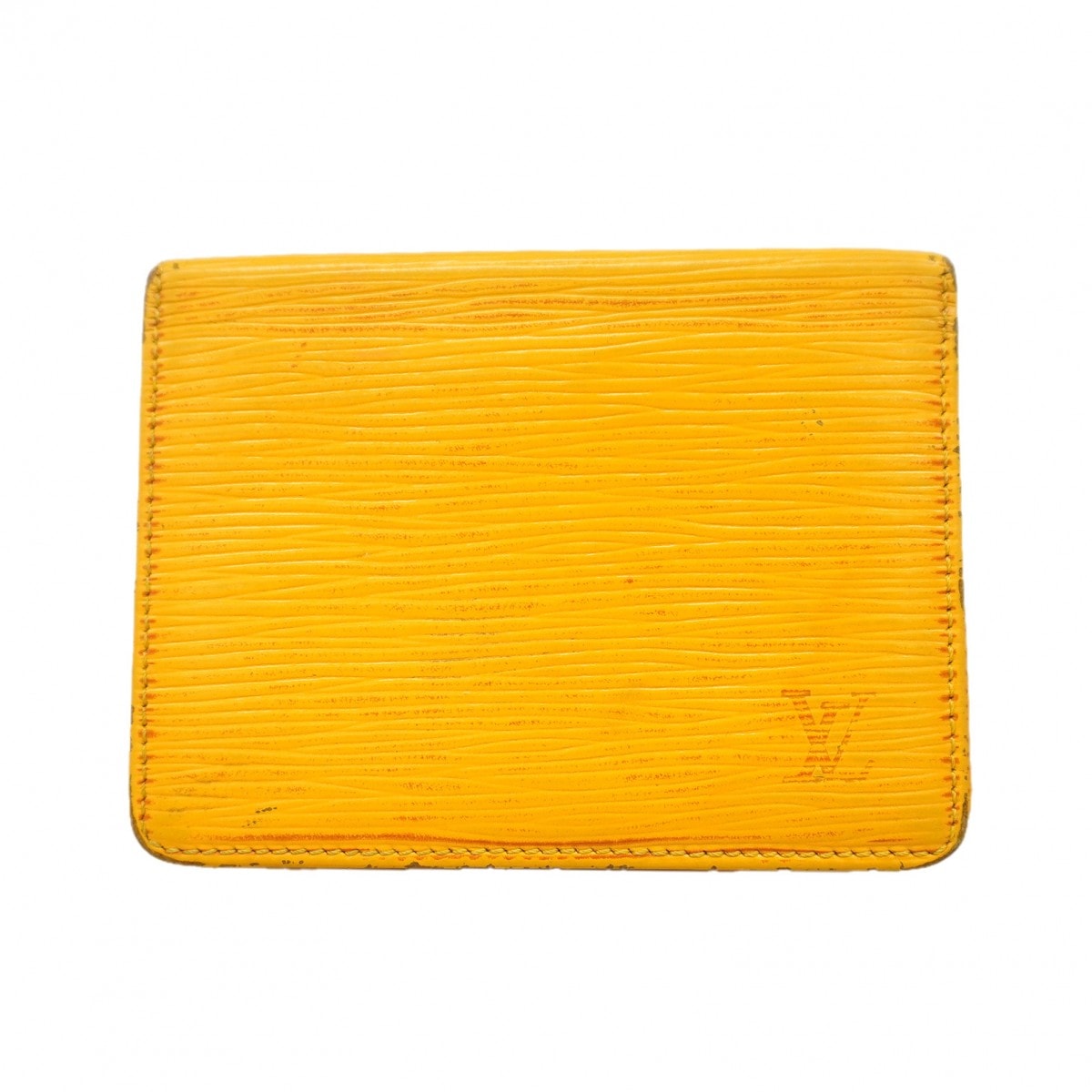 【6fd6238】ルイヴィトン カードケース エピ ポルト2カルトヴェルティカル M63209 ジョーヌ【中古】メンズ レディース ユニセックス