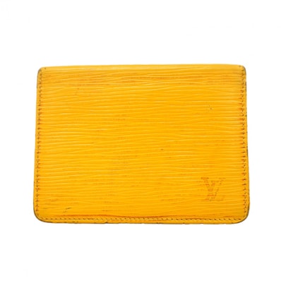 【6fd6238】ルイヴィトン カードケース エピ ポルト2カルトヴェルティカル M63209 ジョーヌ【中古】メンズ レディース ユニセックス