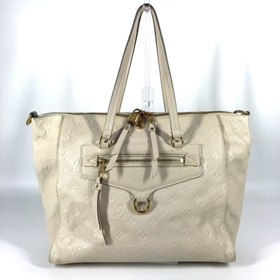 ルイヴィトン LOUIS VUITTON ルミニューズPM M93411 モノグラムアンプラント カバン トートバッグ 肩掛け ショルダーバッグ モノグラムアンプラントレザー ネージュ ホワイト
