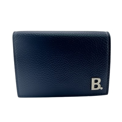 バレンシアガ BALENCIAGA 三つ折り財布 B.ロゴ フォールド ミニ ウォレット 601350 ブルー