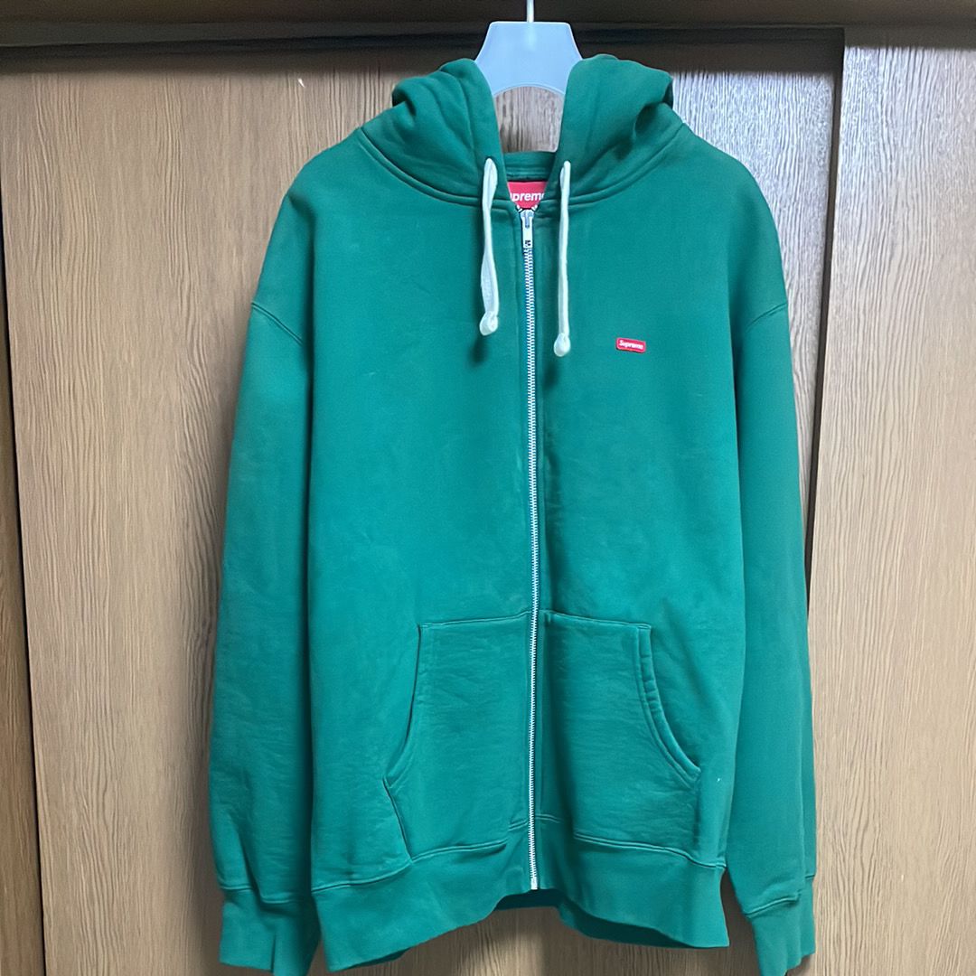 Supreme Small Box Drawcord Zip Up Hooded Sweatshirt "Dark Green"