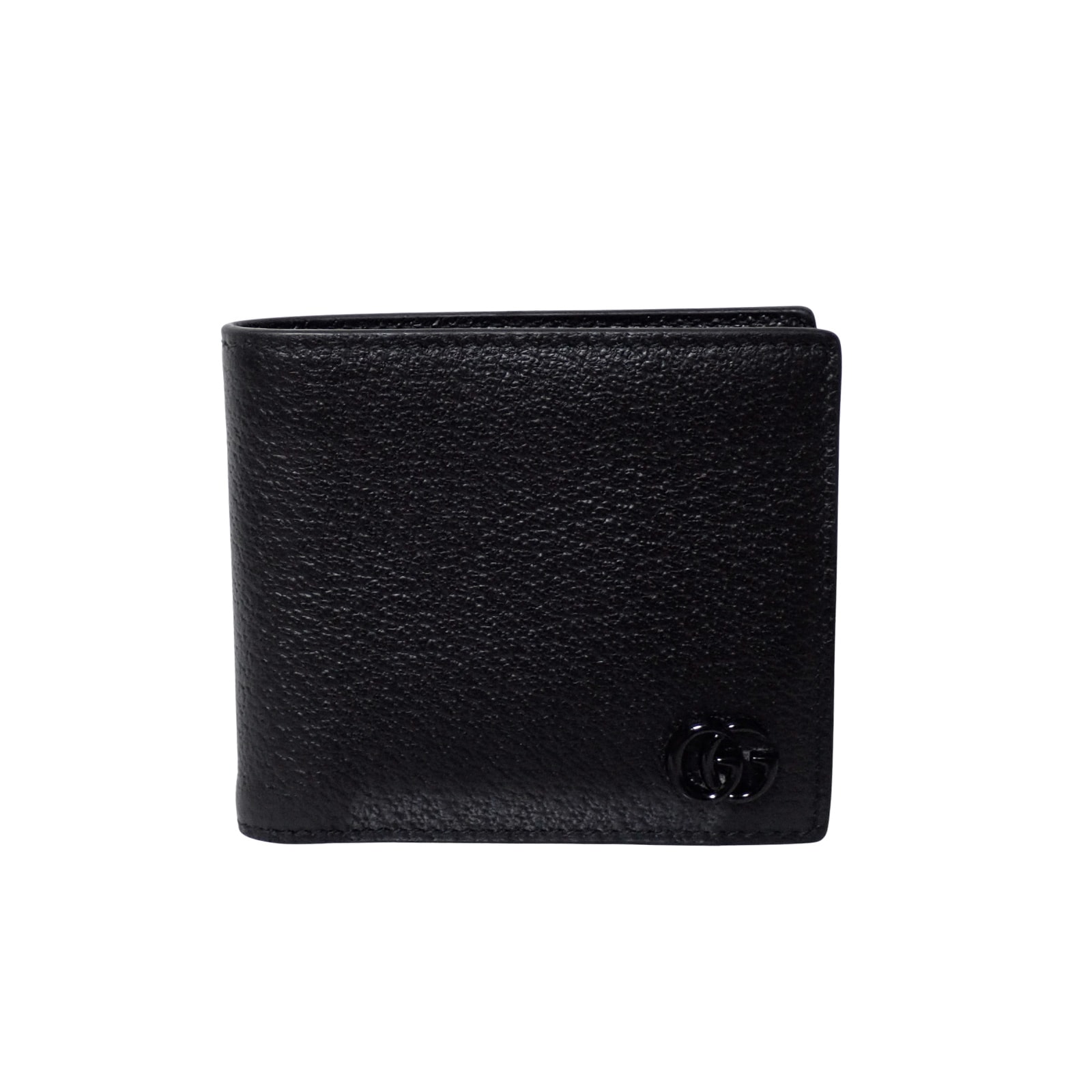 GUCCI グッチ GGマーモント レザー 428725 ブラック メンズ 二つ折り財布