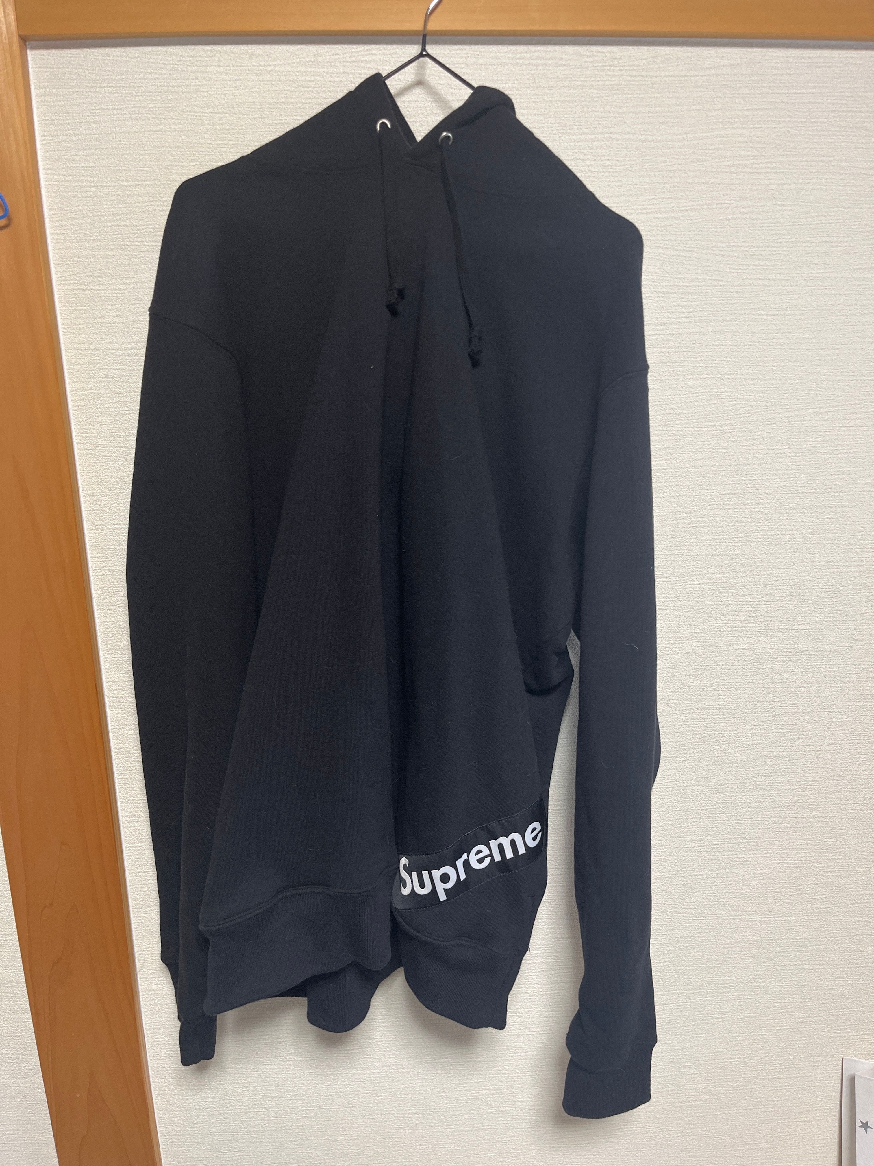 Supreme Corner Label Hooded Sweatshirt "Black"