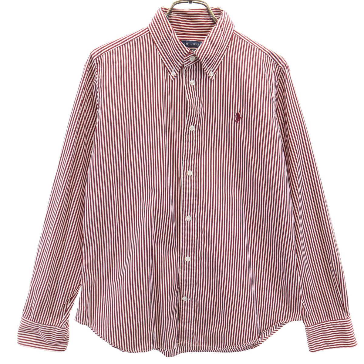 RALPH LAUREN ラルフローレン 長袖 ボタンダウンシャツ 10 ボルドー系