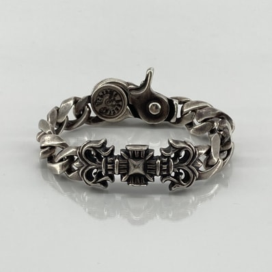CHROME HEARTS(クロムハーツ) FILIGLEE I LINK フィリグリー Iリンク クリップ SV925 ブレスレット 125.2g シルバー