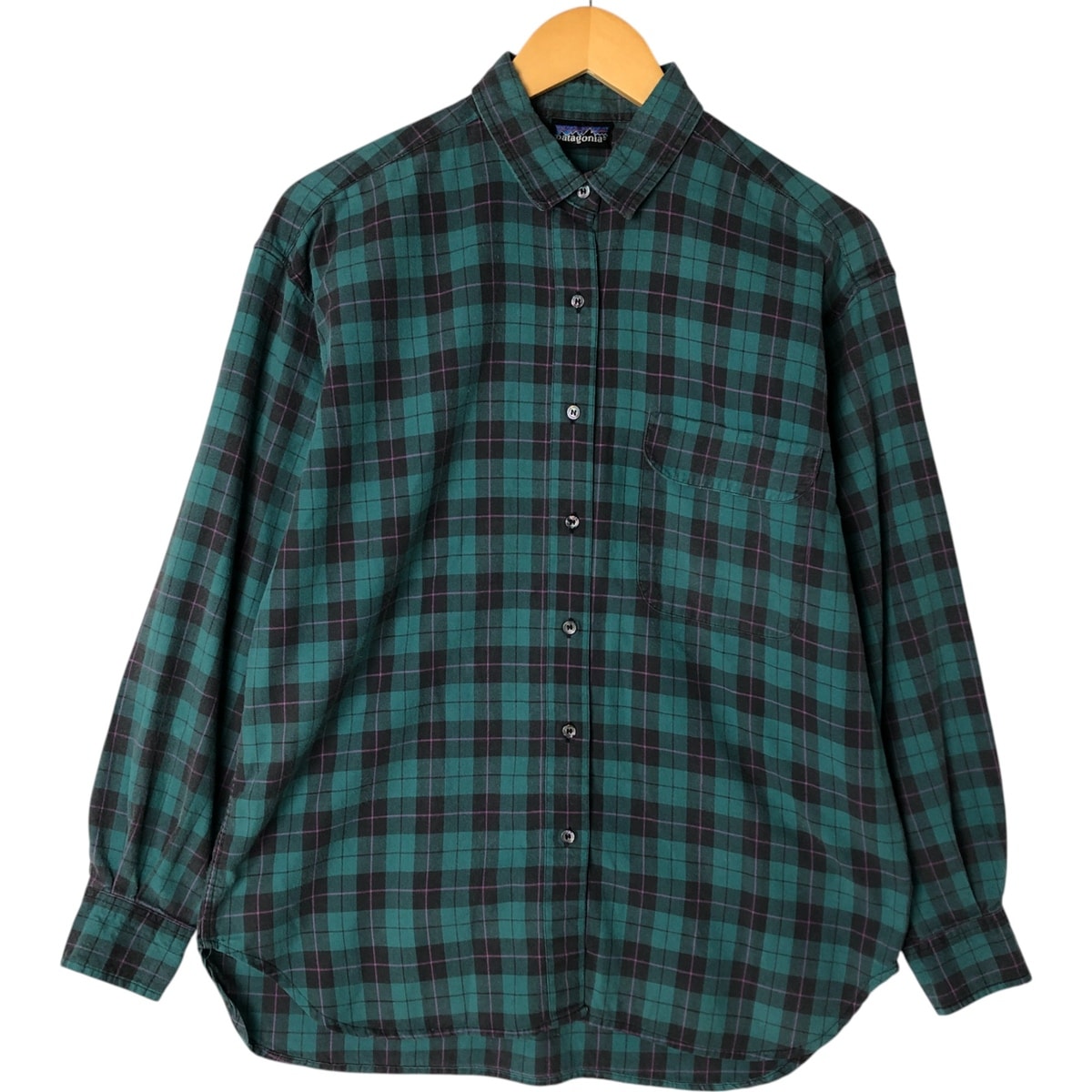 古着 パタゴニア Patagonia 長袖 チェックシャツ レディースM相当/eaa552313