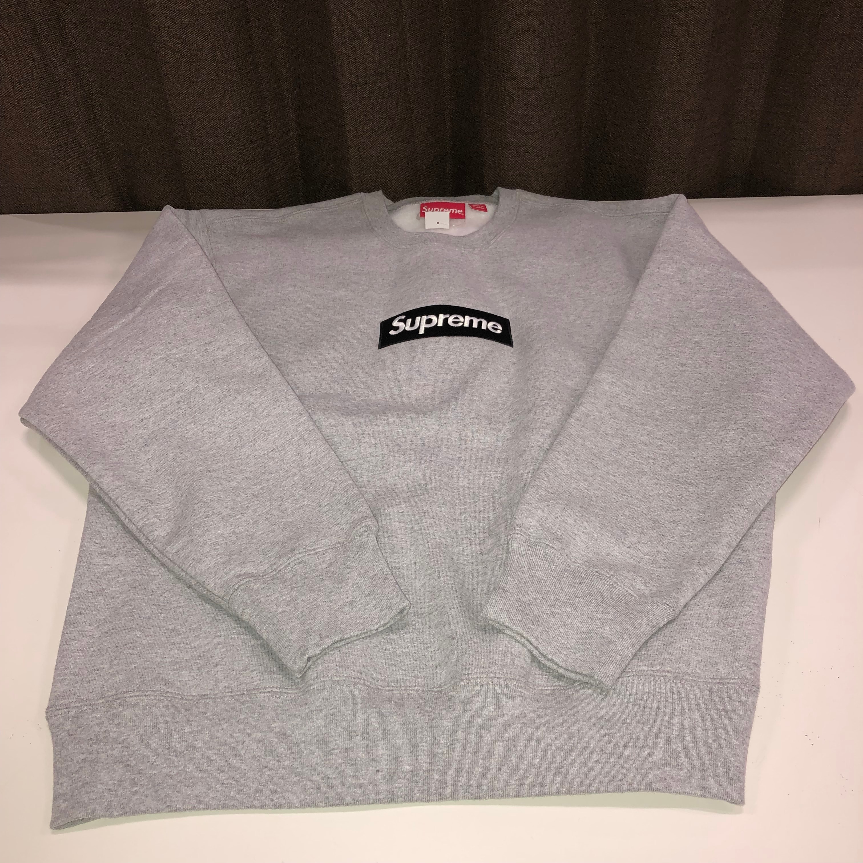 Supreme Box Logo Crewneck "Heather Grey" (22FW)