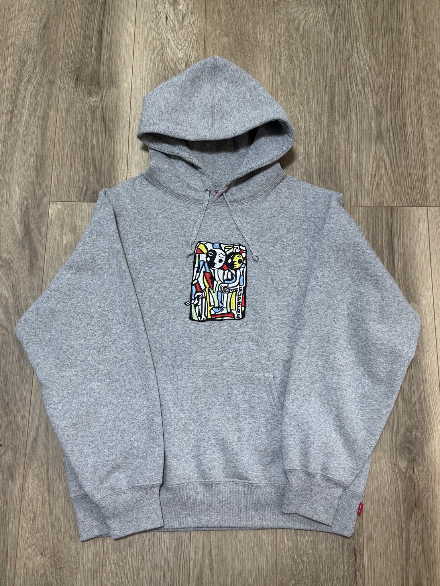 Supreme Neil Blender Mosaic Hooded Sweatshirt "Heather Grey"