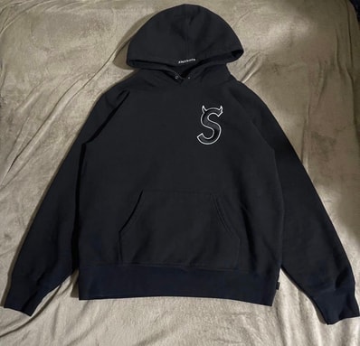 Supreme S Logo Hooded Sweatshirt "Black" (22FW)