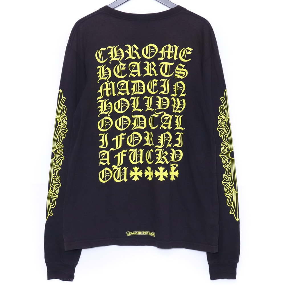 Chrome Hearts Old English L/S T-Shirt "Black/Yellow"