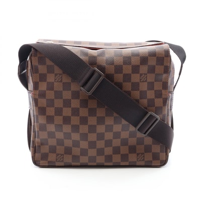 ルイ・ヴィトン LOUIS VUITTON ナヴィグリオ ショルダーバッグ バッグ PVCコーティングキャンバス レザー ダミエ エベヌ メンズ レディース ブラウン系 N45255 【中古】