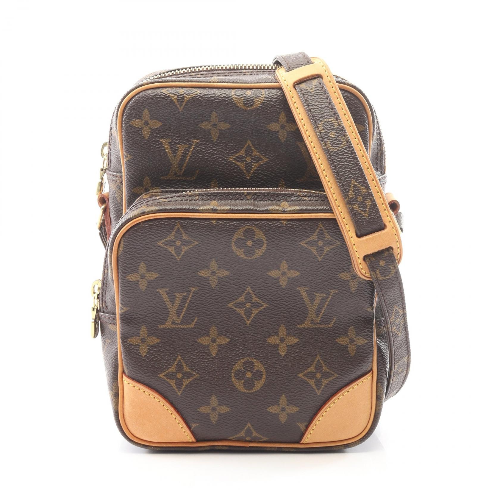 ルイ・ヴィトン LOUIS VUITTON アマゾン モノグラム ショルダーバッグ バッグ PVCコーティングキャンバス レザー レディース ブラウン系 M45236 【中古】