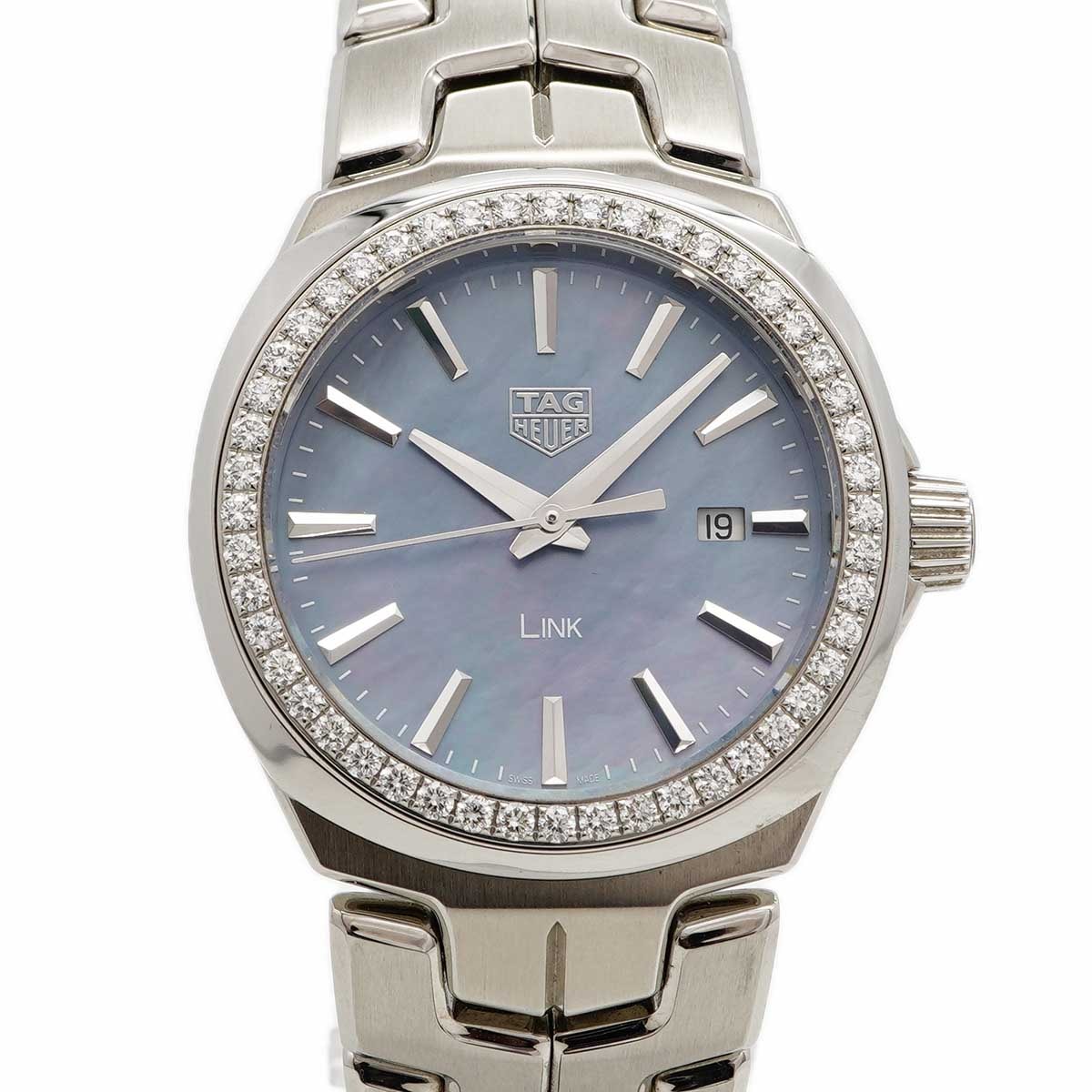 【6wdd0279】タグホイヤー リンク WBC1315 青文字盤【中古】腕時計 レディース