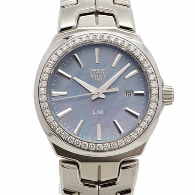 【6wdd0279】タグホイヤー リンク WBC1315 青文字盤【中古】腕時計 レディース