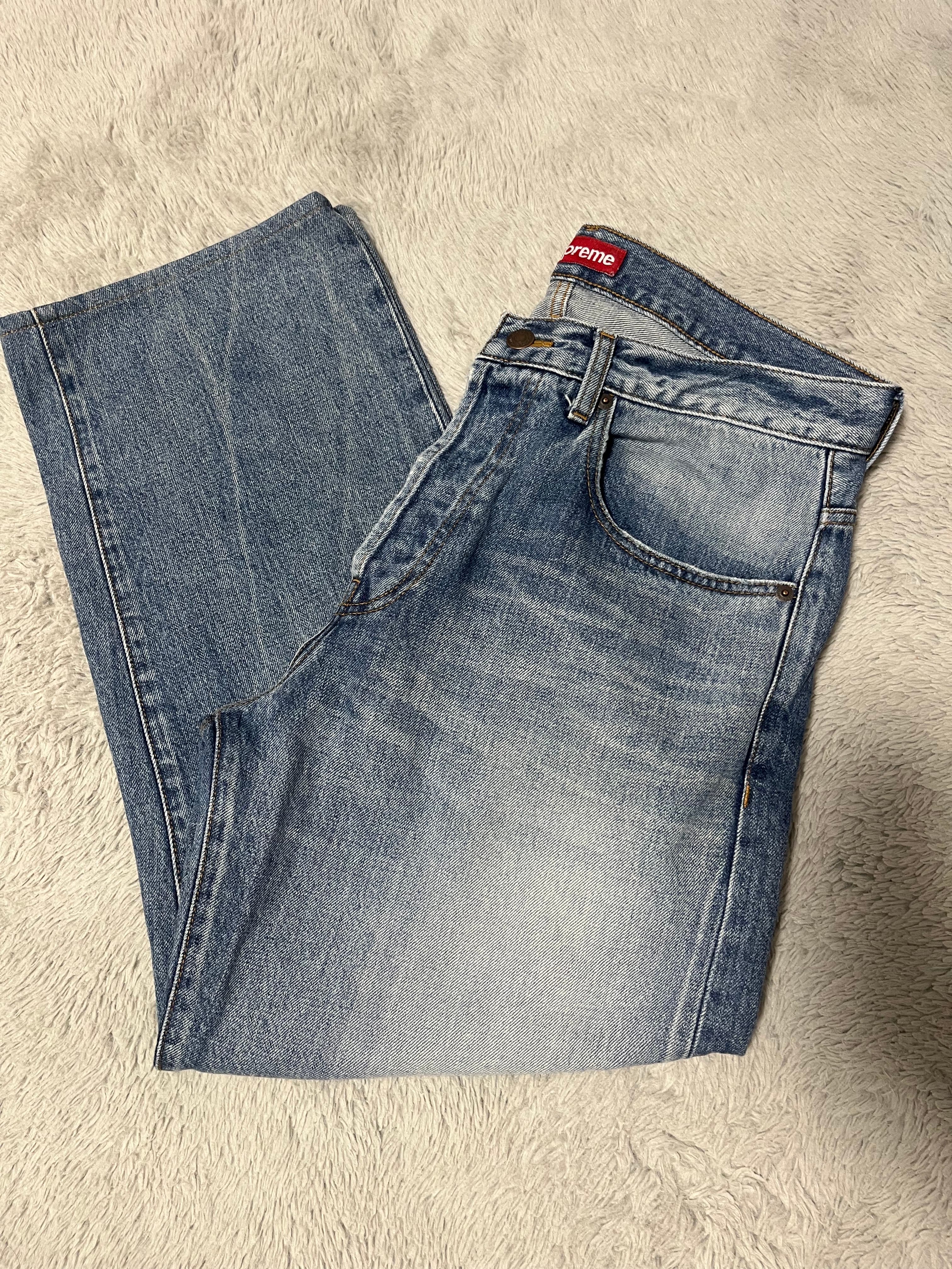 Supreme Distressed Loose Fit Selvedge Jean "Washed Indigo" (24FW)