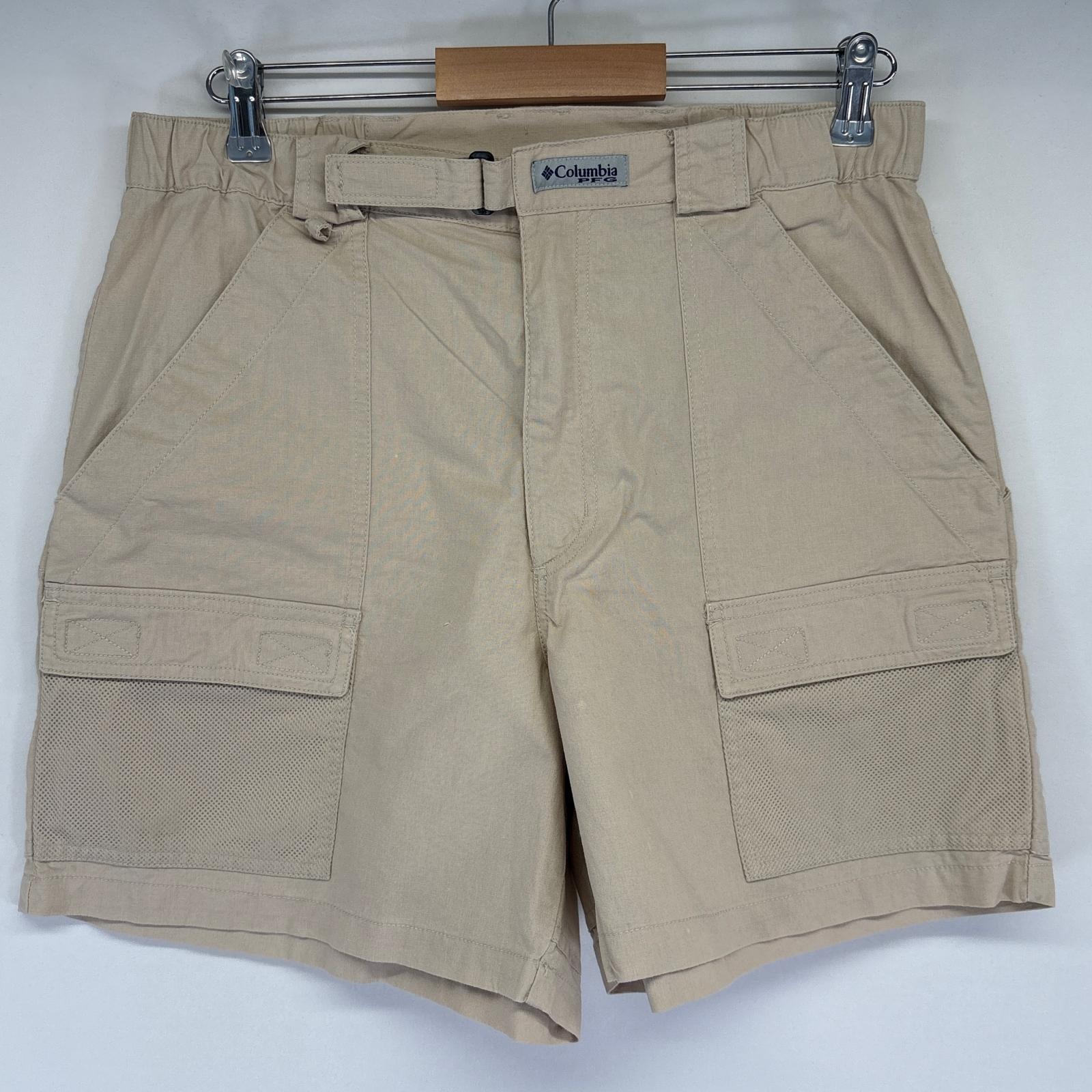 古着 コロンビア Columbia ショートパンツ PFG フィッシング ハーフ 半ズボン 短パン カーゴ M ベージュ系 メンズ