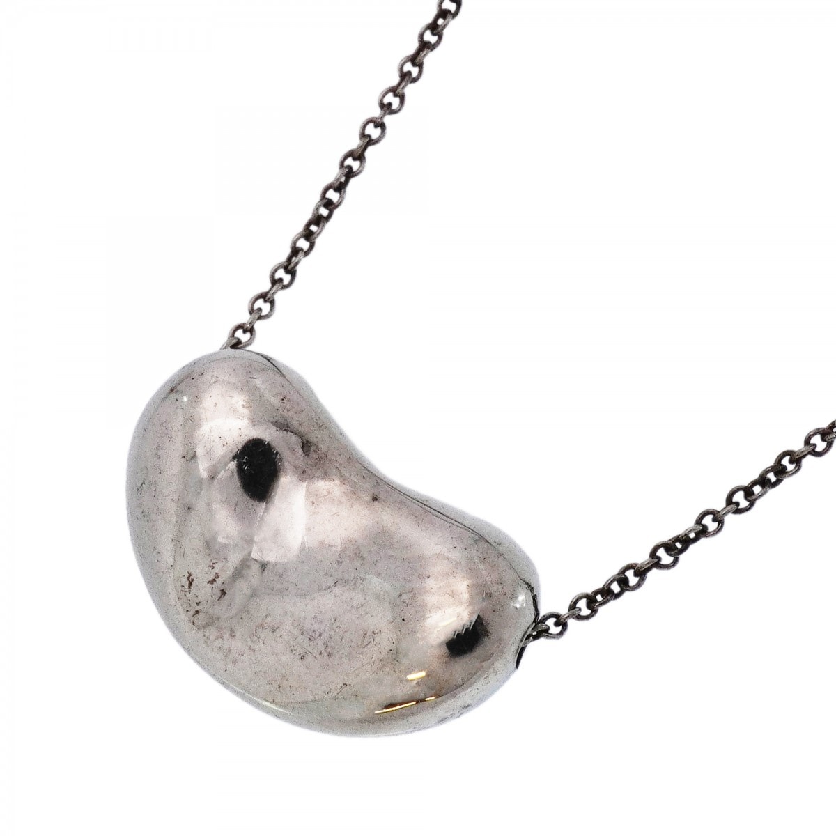 【6jdb0473-k】ティファニー ネックレス ビーン シルバー925【中古】レディース