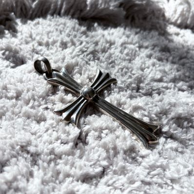 Chrome Hearts Large CH Cross Pendant with Plane Bail "Silver"