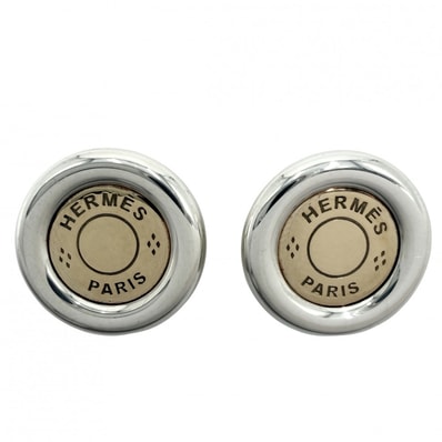 HERMES エルメス ピアス セリエ クルードセル アクセサリー ジュエリー Au750 18金 K18イエローゴールド シルバー925 ゴールド シルバー レディース 約5.9g【中古品】