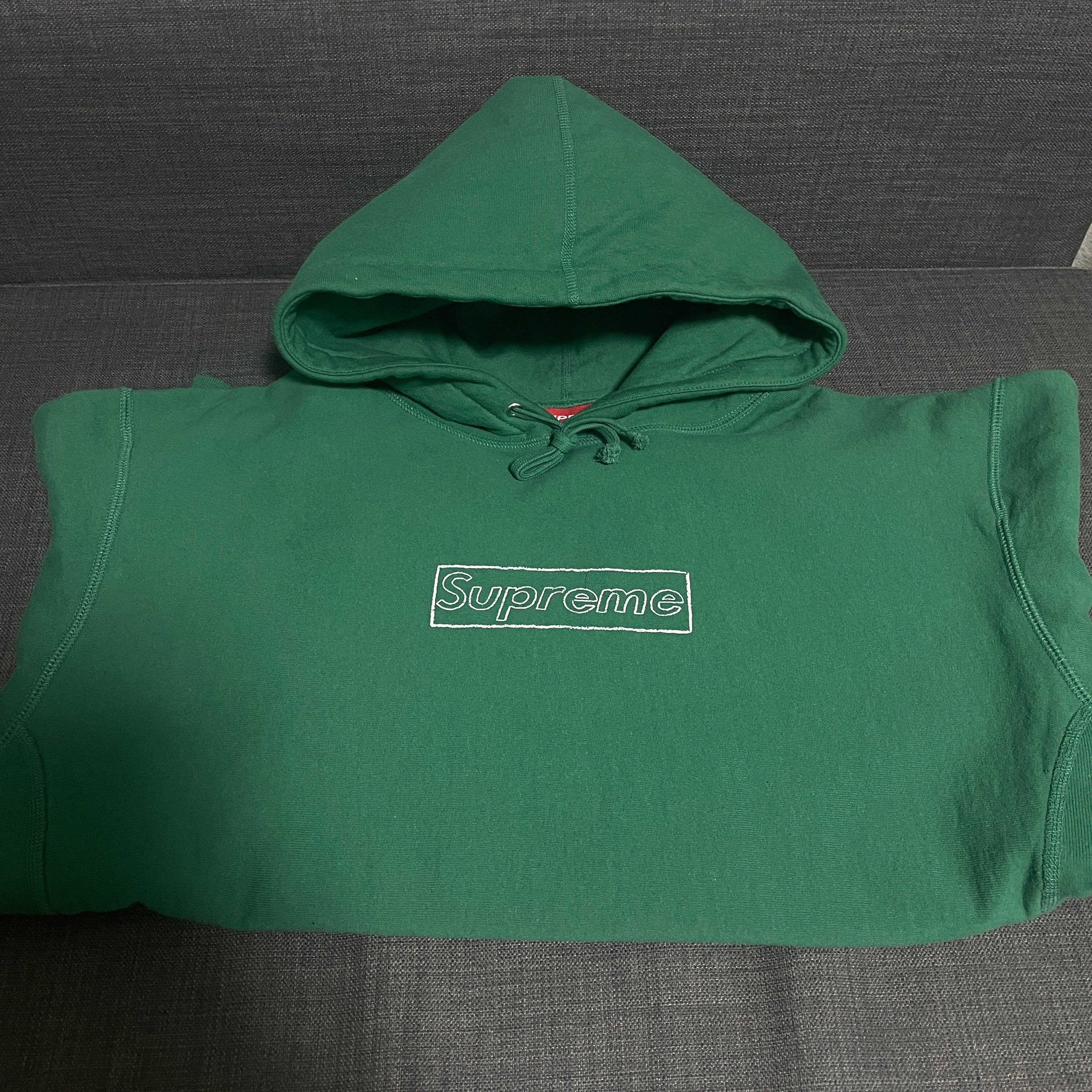 Supreme KAWS Chalk Logo Hooded Sweatshirt "Green"(2021)