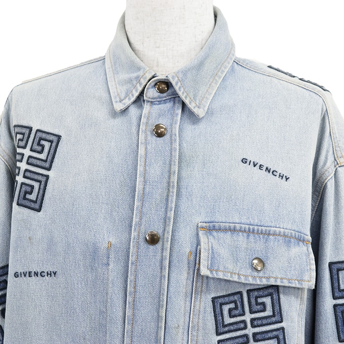 C (やや傷や汚れあり)】GIVENCHY ジバンシィ デニムジャケット サイズ
