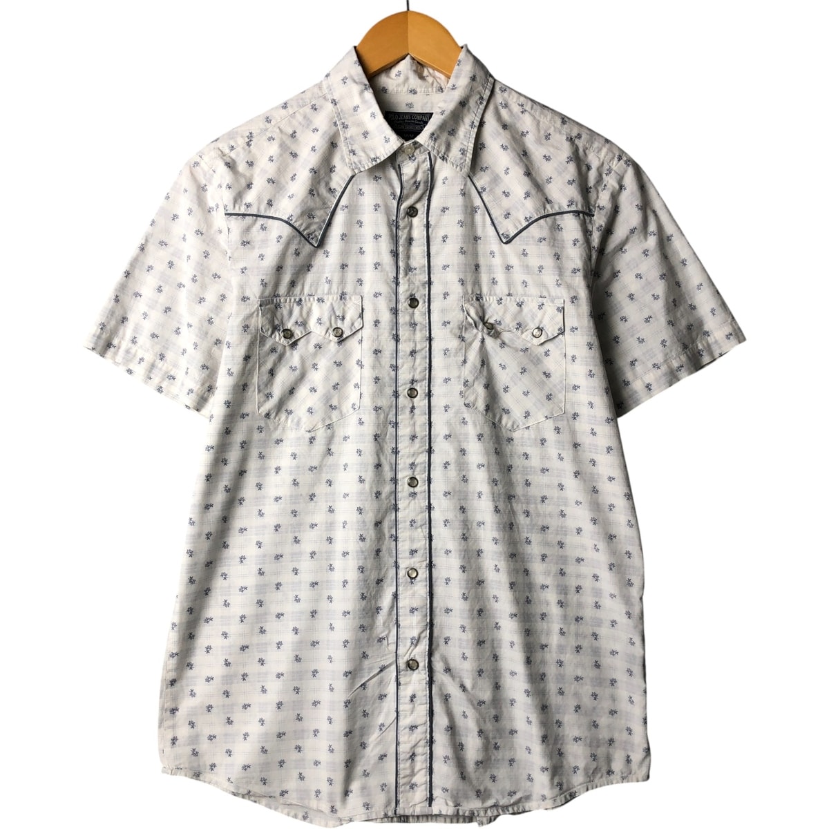 古着 00年代 ラルフローレン Ralph Lauren POLO JEANS COMPANY 花柄 半袖 ウエスタンシャツ メンズM相当/eaa571712