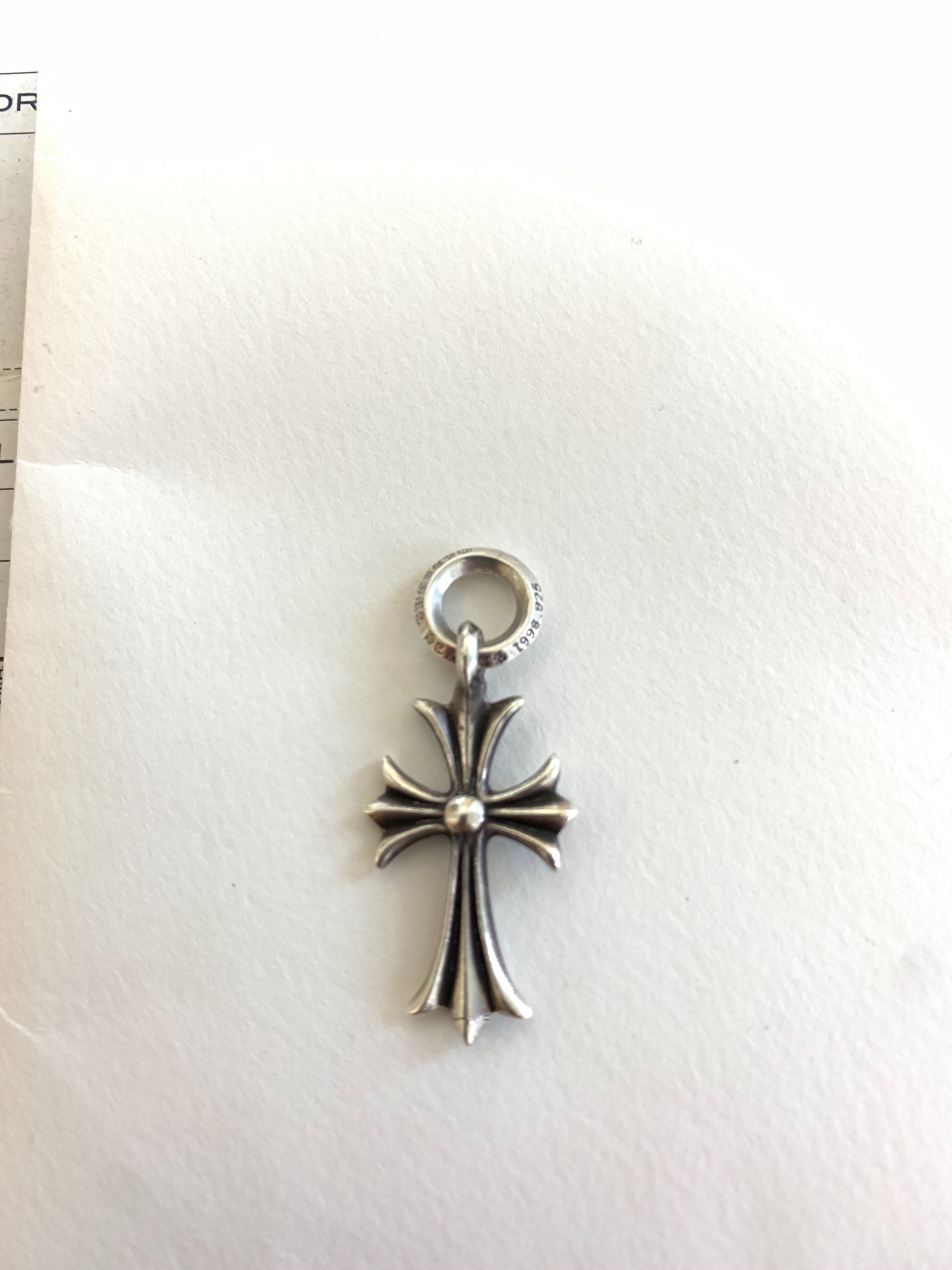 Chrome Hearts Tiny CH Cross Charm "Silver"