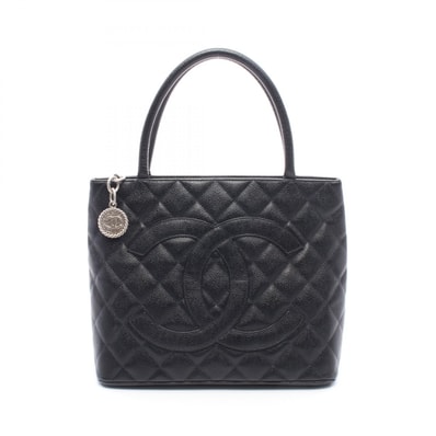 シャネル CHANEL 復刻トート トートバッグ バッグ キャビアスキン(グレインドカーフ) レディース ブラック系 A01804 【中古】