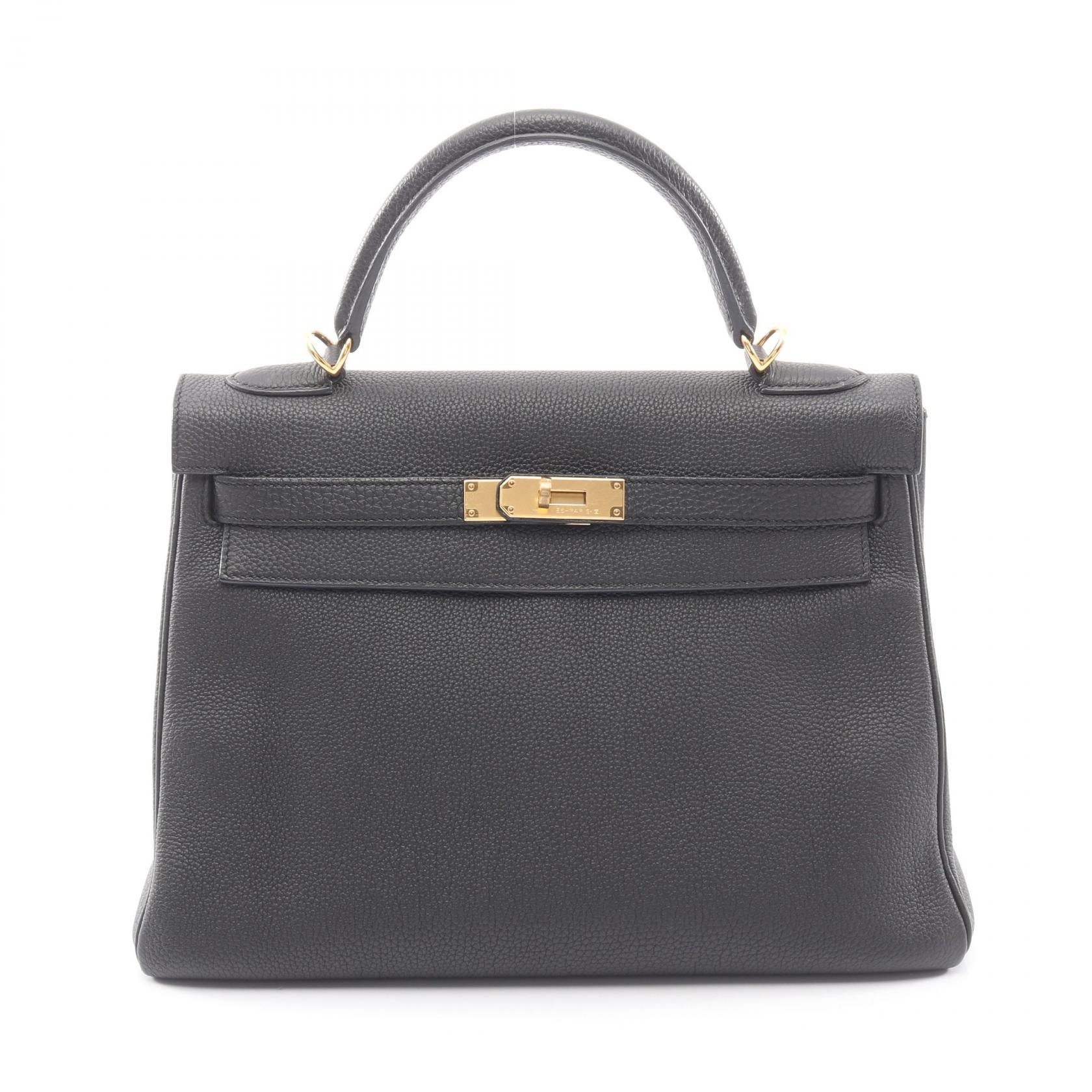 エルメス HERMES ケリー32 2WAY 内縫い ハンドバッグ バッグ レザー トゴ トゴ ブラック(エルメス) A刻印(2017年製造) レディース ブラック系 【中古】
