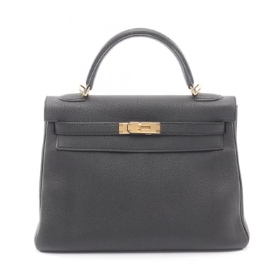 エルメス HERMES ケリー32 2WAY 内縫い ハンドバッグ バッグ レザー トゴ トゴ ブラック(エルメス) A刻印(2017年製造) レディース ブラック系 【中古】