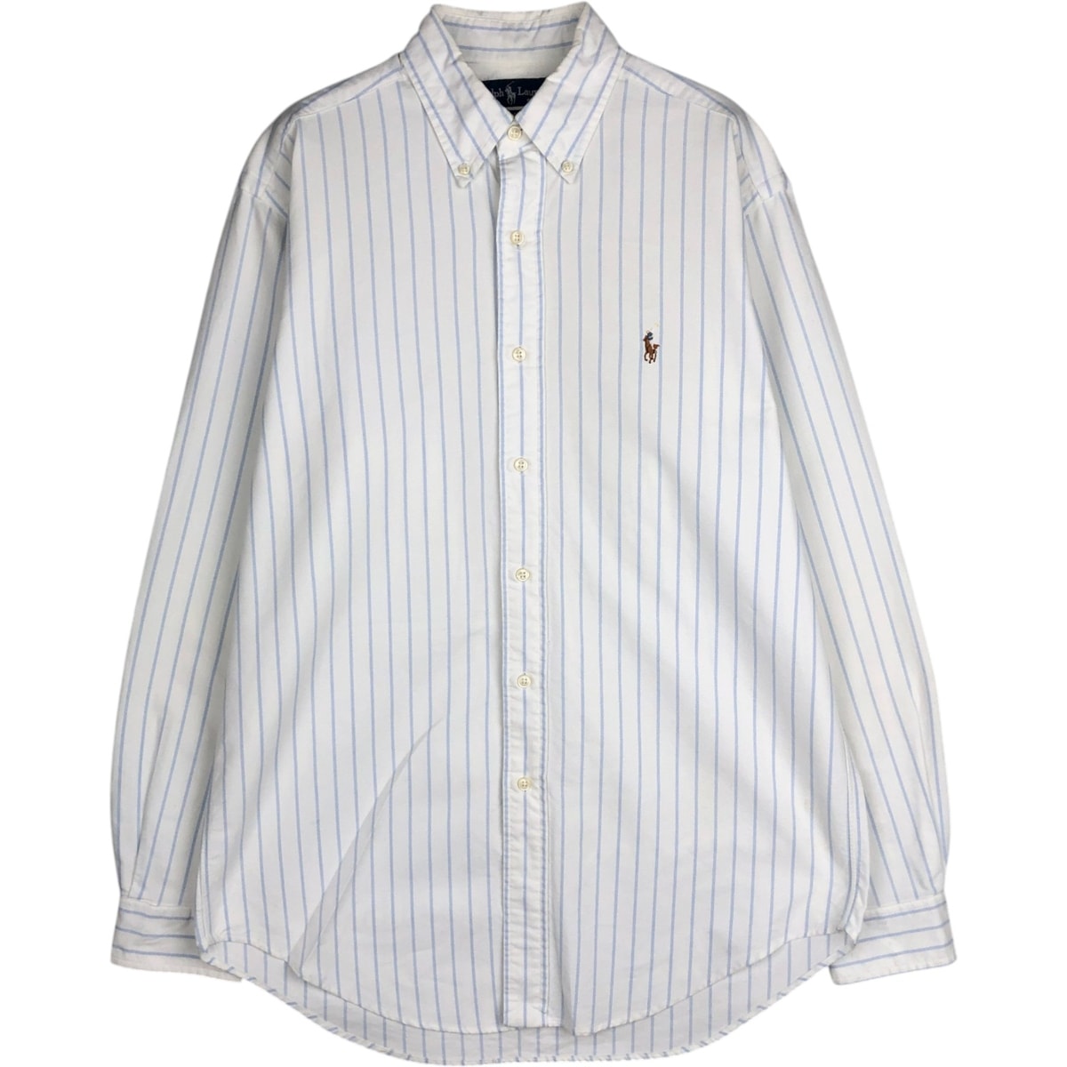 古着 ラルフローレン Ralph Lauren YARMOUTH 長袖 ボタンダウンストライプシャツ メンズM相当/eaa628966