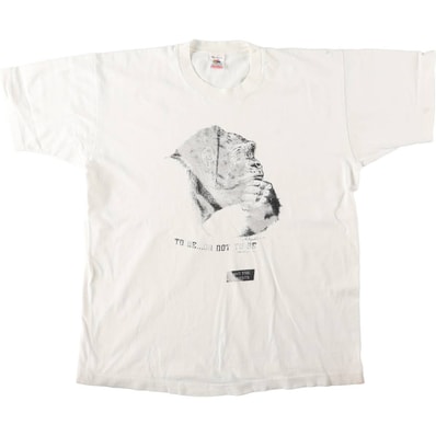 古着 90年代 フルーツオブザルーム FRUIT OF THE LOOM ゴリラ柄 アニマルTシャツ USA製 メンズXL相当 ヴィンテージ/eaa664453