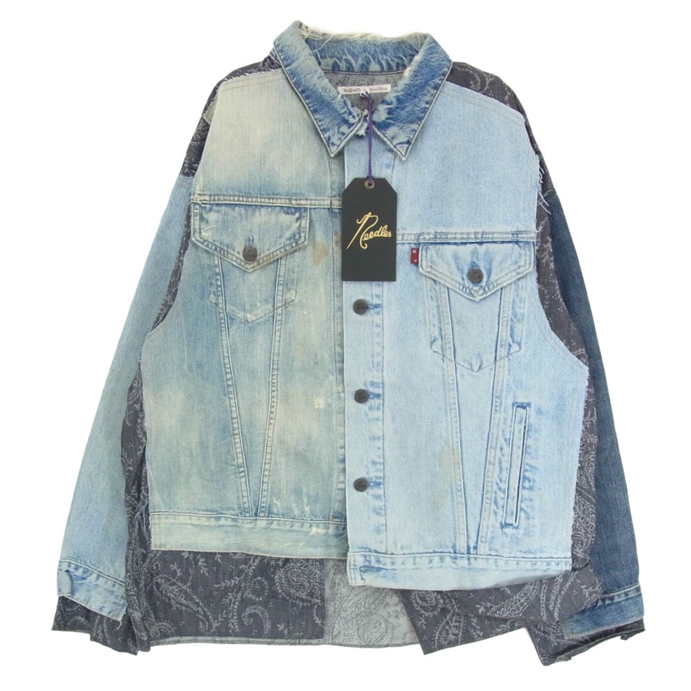 Needles ニードルス デニムジャケット NS297 Rebuild by Jean Jacket Covered Jacket リビルドバイニードルズ 再構築 デニム カバーオール ジャケット インディゴブルー系 M【中古】