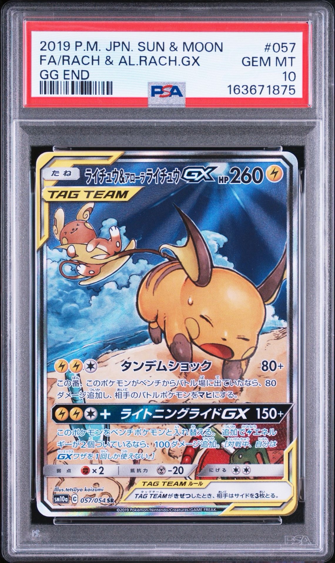 Raichu & Alolan Raichu GX SR: SA[SM10a 057/054](Enhanced Expansion Pack "GG End")