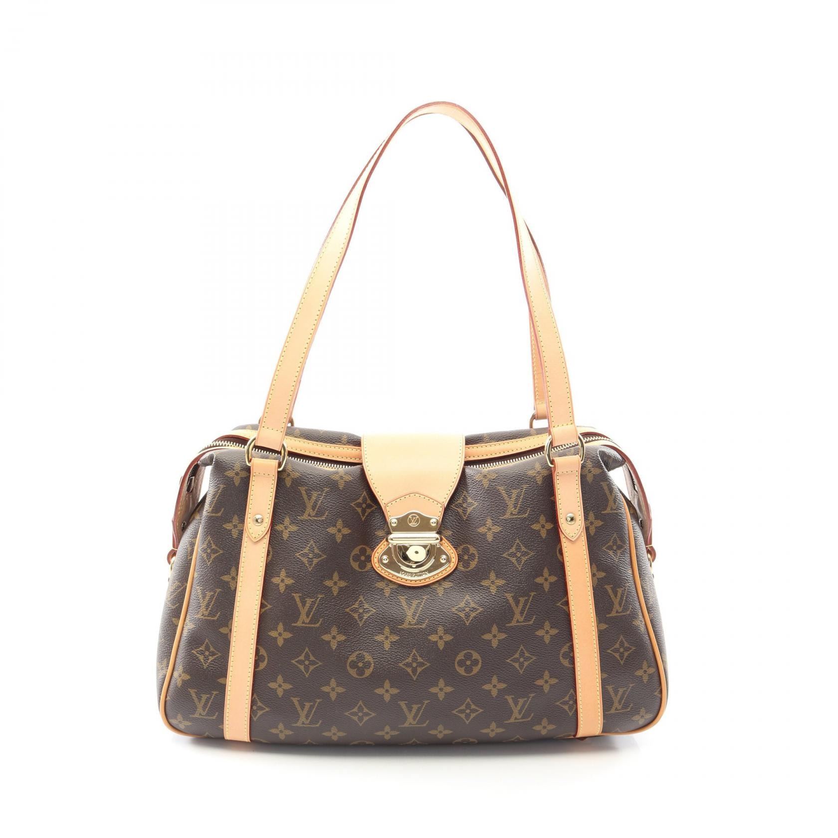 ルイ・ヴィトン LOUIS VUITTON ストレーザPM ショルダーバッグ バッグ PVCコーティングキャンバス レザー モノグラム レディース ブラウン系 M51186 【中古】
